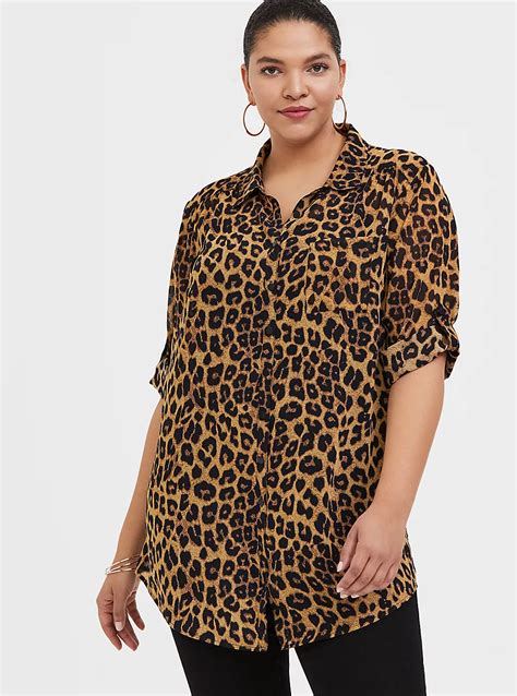 leopard print blouse plus size